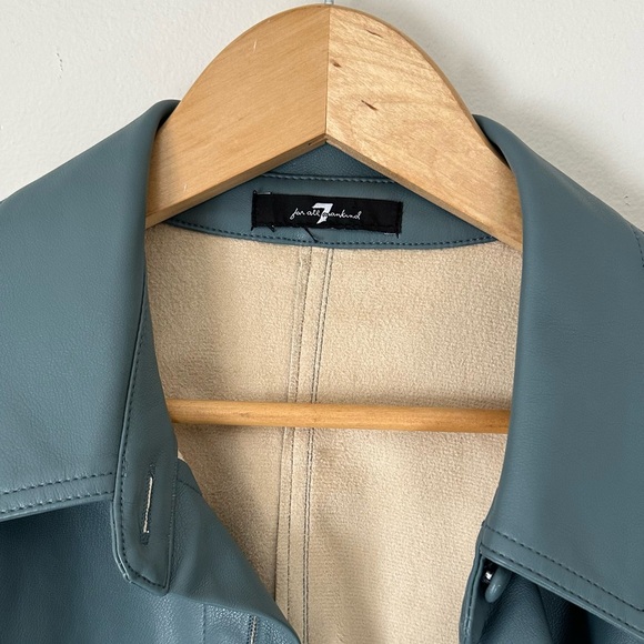 7 For All Mankind Faux Leather Button-Down Shirt Dress Tuckernuck - Picture 8 of 8